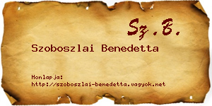 Szoboszlai Benedetta névjegykártya